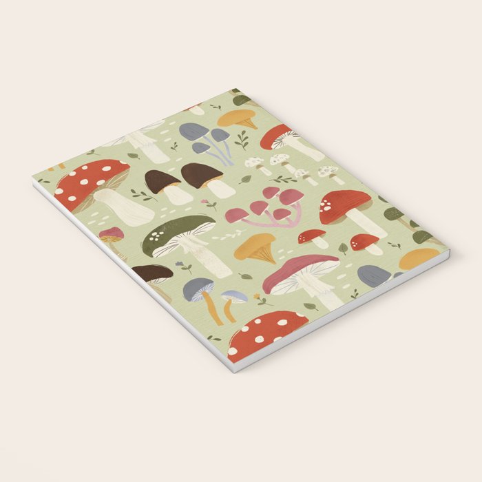 Whimsical Forest Mushrooms Pattern Notebook Gallery Image 3