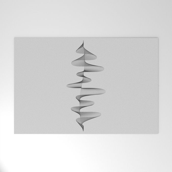 Abstract 80s Soundwave Art Music Audio black and white Musical design home wall bedroom decor Art Pr Welcome Mat Gallery Image 1