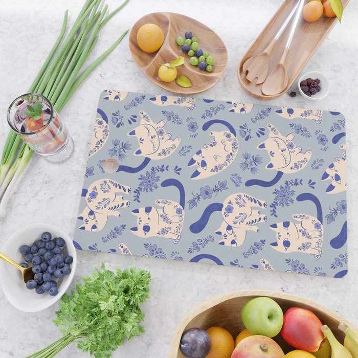 Purrcelin Cats Cutting Board Gallery Image 2