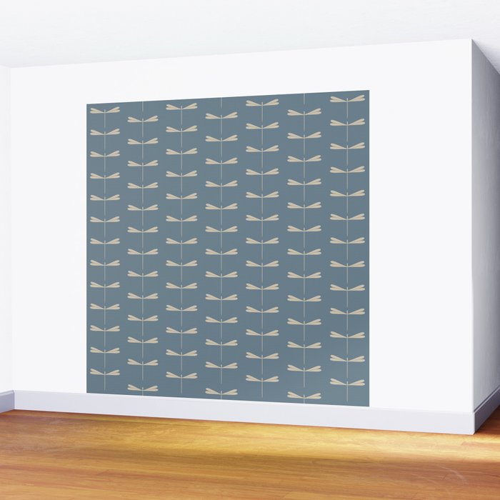 Dragonfly Pattern I Blue Wall Mural Gallery Image 2