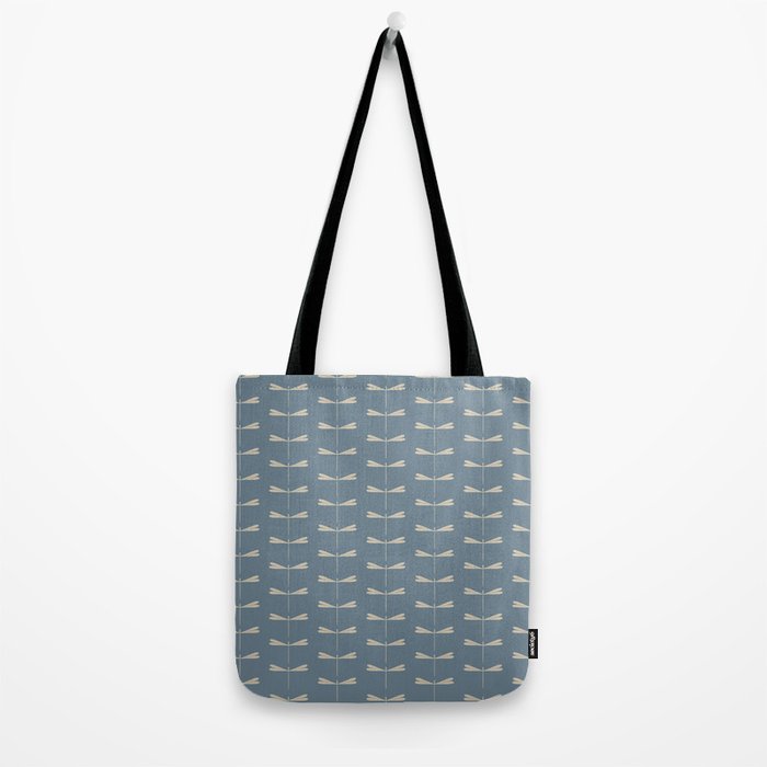 Dragonfly Pattern I Blue Tote Bag Gallery Image 2