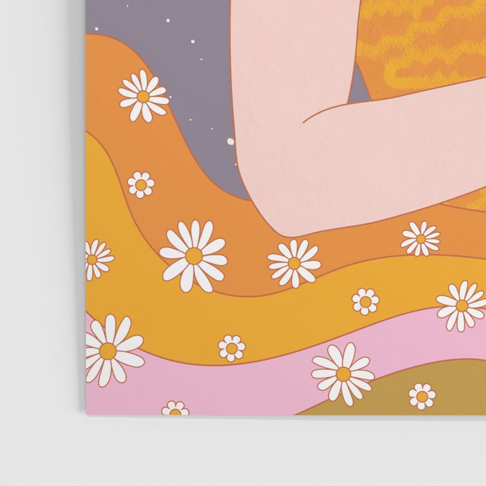 Woman Smoking Daisy Flowers Poster Gallery Image 3