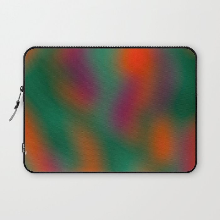 Green and Red Gradient Textured artwork Laptop Sleeve Gallery Image 1
