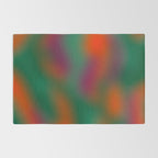 Green and Red Gradient Textured artwork Rug Gallery Image 2