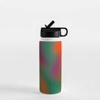 Green and Red Gradient Textured artwork Water Bottle Gallery Image 1