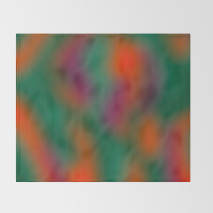 Green and Red Gradient Textured artwork Throw Blanket Gallery Image 2