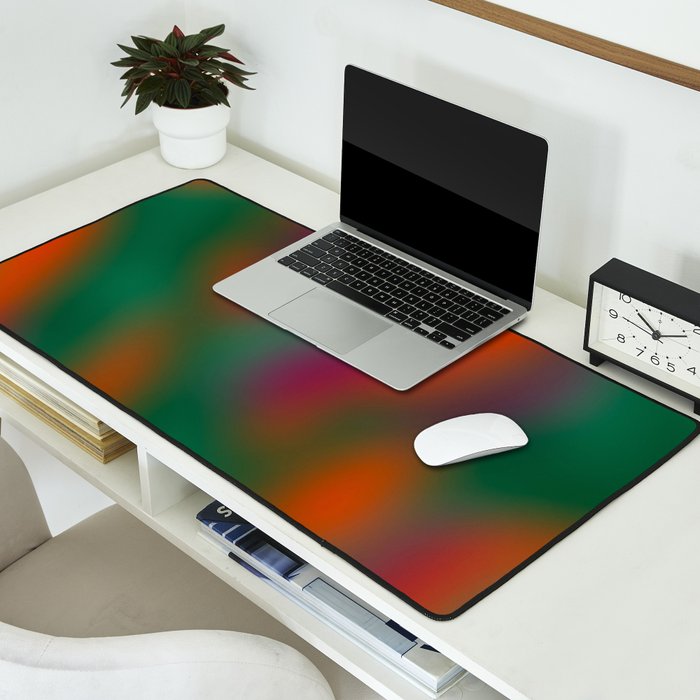 Green and Red Gradient Textured artwork Desk Mat Gallery Image 2