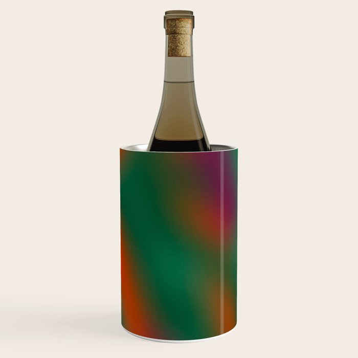 Green and Red Gradient Textured artwork Wine Chiller Gallery Image 2