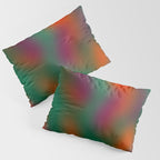 Green and Red Gradient Textured artwork Pillow Sham Gallery Image 3