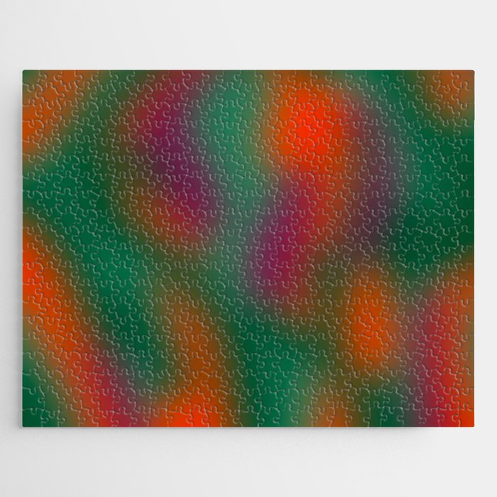Green and Red Gradient Textured artwork Jigsaw Puzzle Gallery Image 1