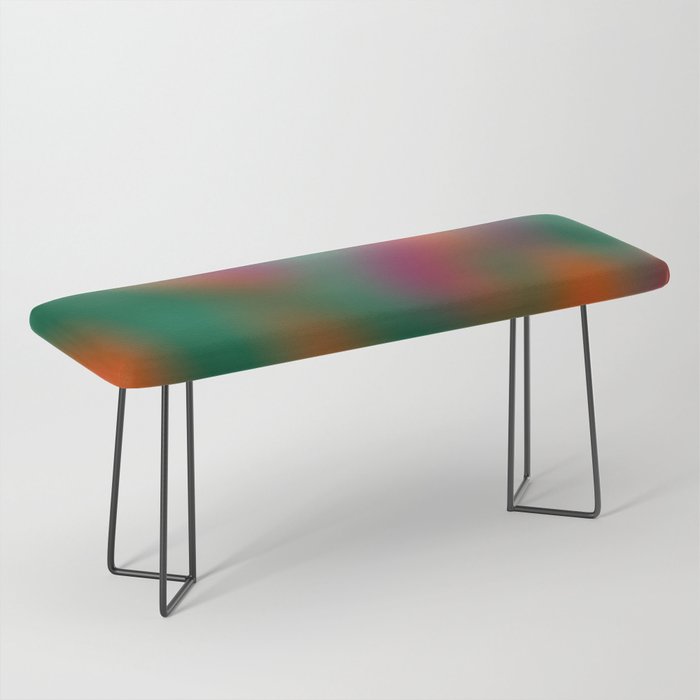Green and Red Gradient Textured artwork Bench Gallery Image 1