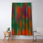 Green and Red Gradient Textured artwork Window Curtain Gallery Image 5