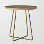 Green and Red Gradient Textured artwork Side Table Gallery Image 1