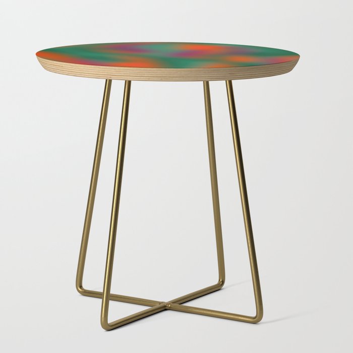 Green and Red Gradient Textured artwork Side Table Gallery Image 1
