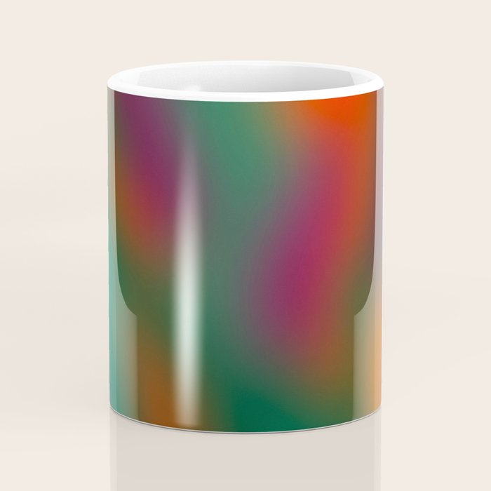 Green and Red Gradient Textured artwork Coffee Mug Gallery Image 4