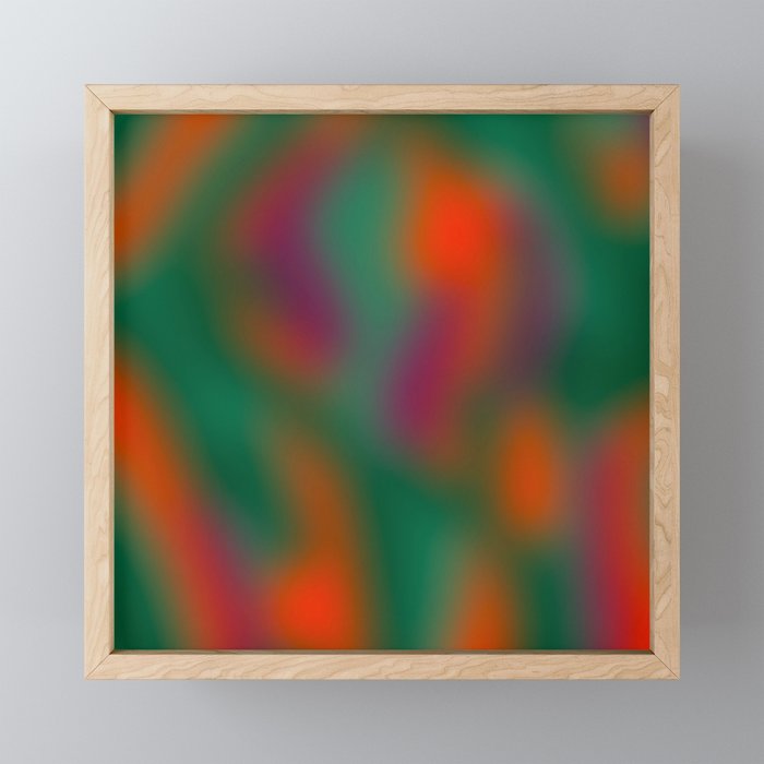 Green and Red Gradient Textured artwork Mini Art Print Gallery Image 1