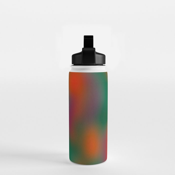 Green and Red Gradient Textured artwork Water Bottle Gallery Image 2