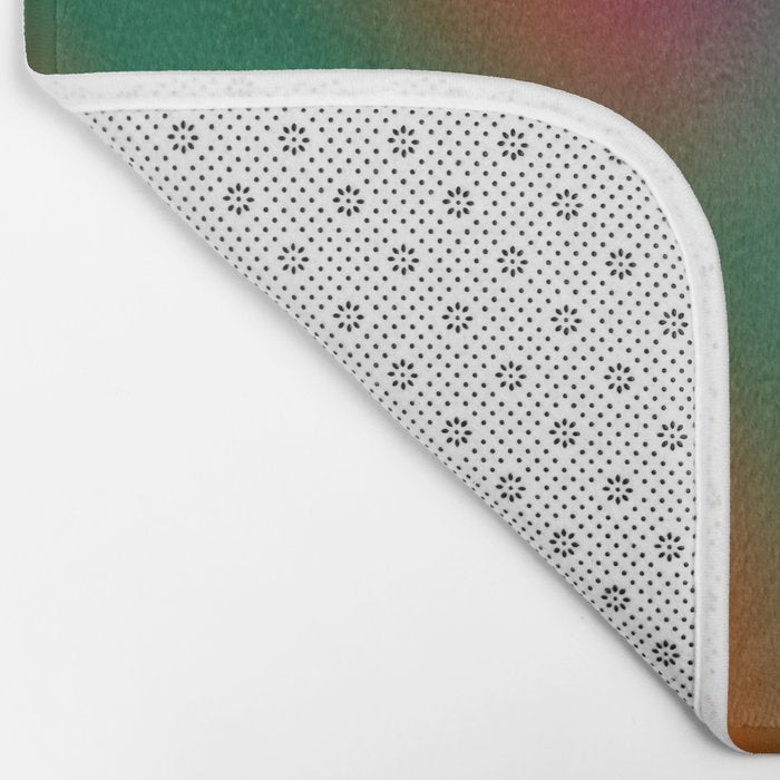 Green and Red Gradient Textured artwork Bath Mat Gallery Image 2