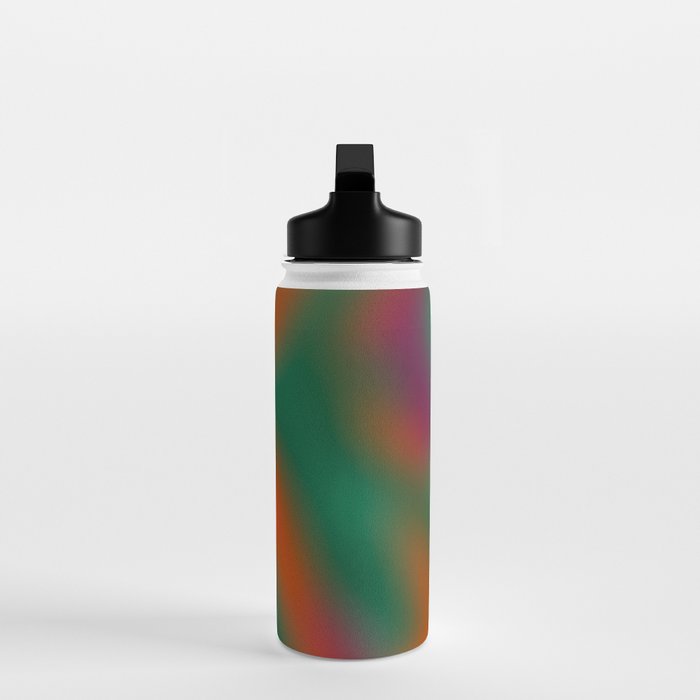 Green and Red Gradient Textured artwork Water Bottle Gallery Image 3