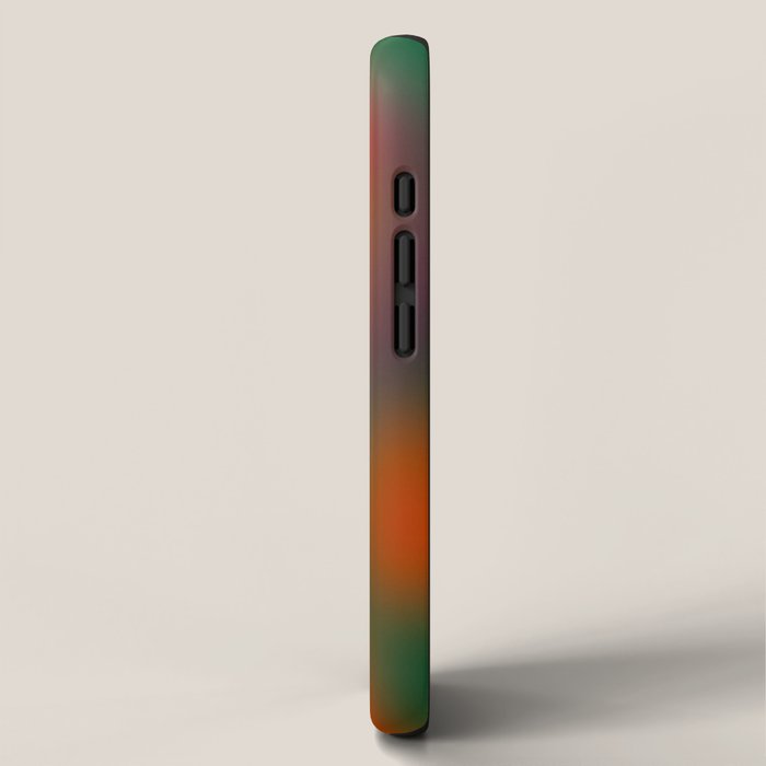 Green and Red Gradient Textured artwork iPhone Case Gallery Image 2