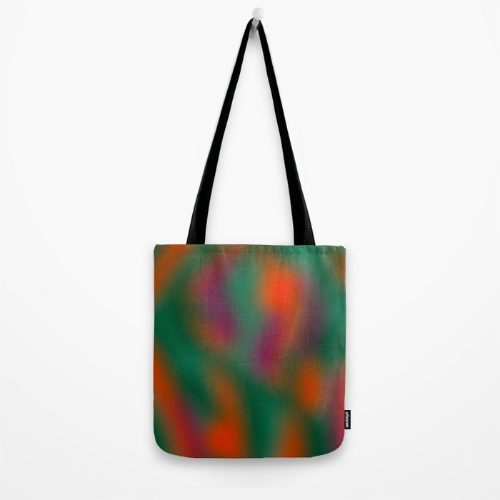 Green and Red Gradient Textured artwork Tote Bag Gallery Image 2