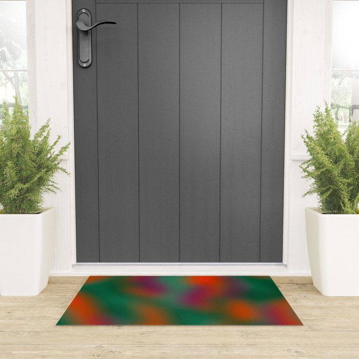 Green and Red Gradient Textured artwork Welcome Mat Gallery Image 3