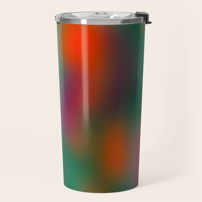 Green and Red Gradient Textured artwork Travel Mug Gallery Image 2