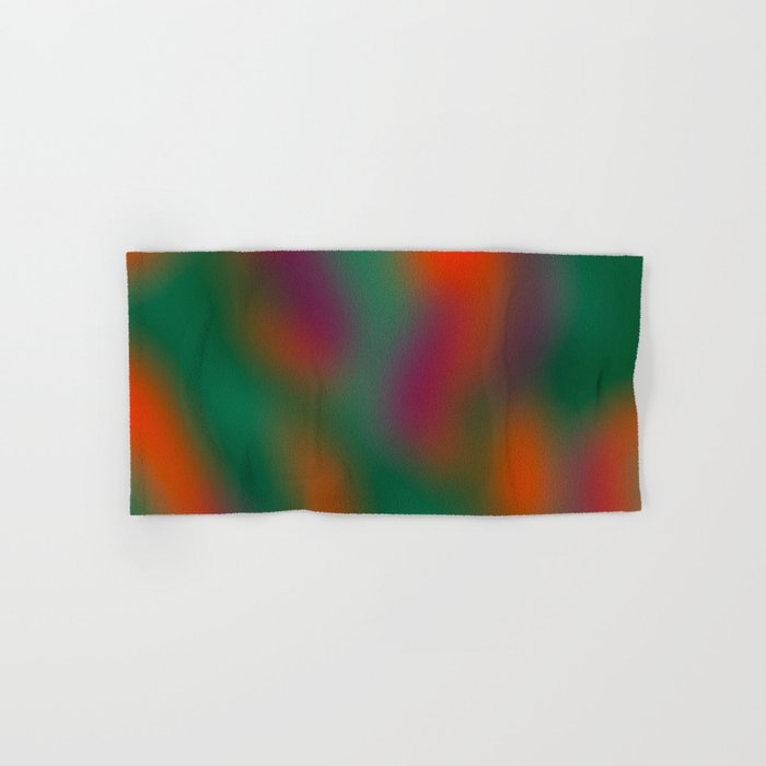 Green and Red Gradient Textured artwork Bath Towel Gallery Image 1