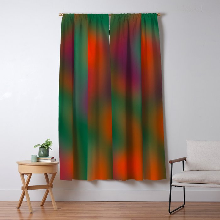 Green and Red Gradient Textured artwork Window Curtain Gallery Image 1