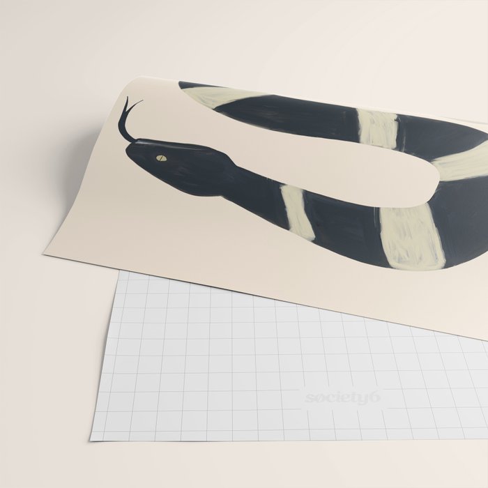 Black and White Snake Wrapping Paper Gallery Image 2