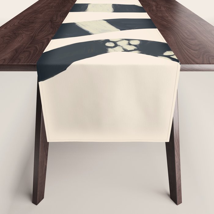 Black and White Snake Table Runner Gallery Image 1