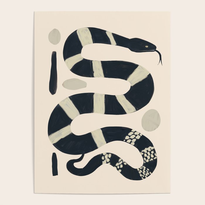 Black and White Snake Poster Gallery Image 4