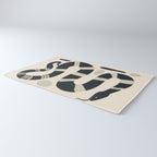 Black and White Snake Rug Gallery Image 3