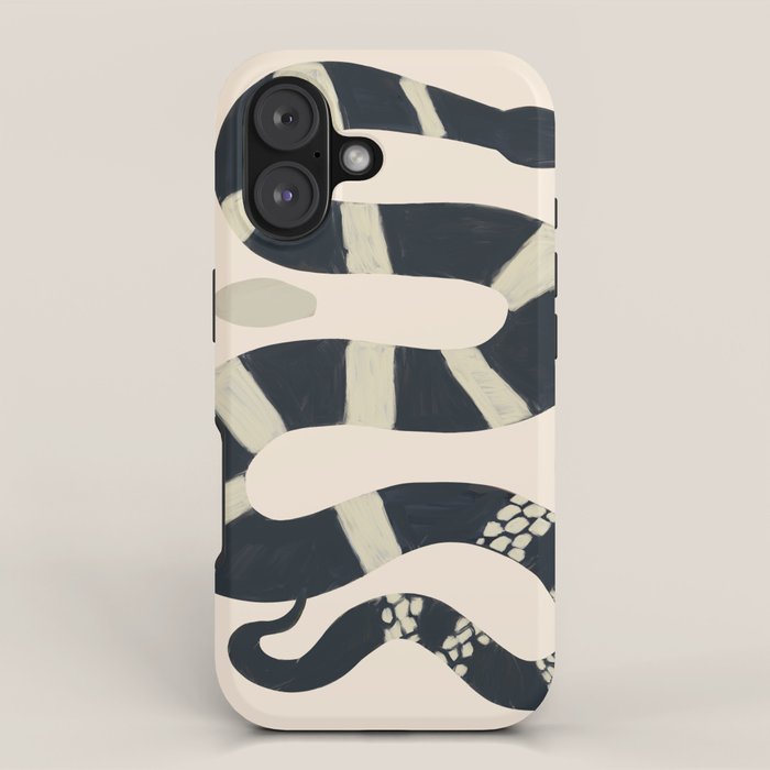 Black and White Snake iPhone Case Gallery Image 1