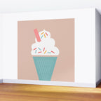 Ice Cream (Peach) Wall Mural Gallery Image 2