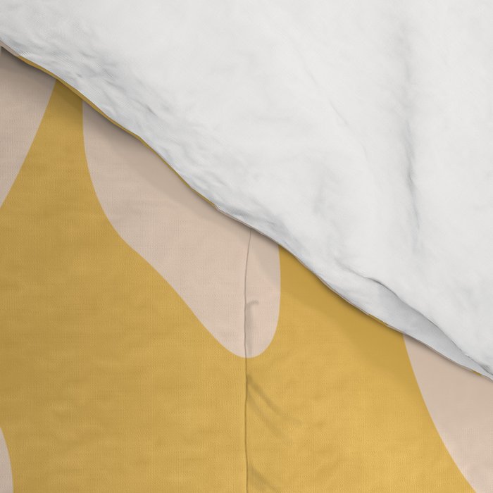 Retro Floral - Earthy colors - yellow mostard Comforter Gallery Image 4