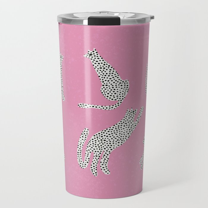 Pink Leopard Travel Mug Gallery Image 1