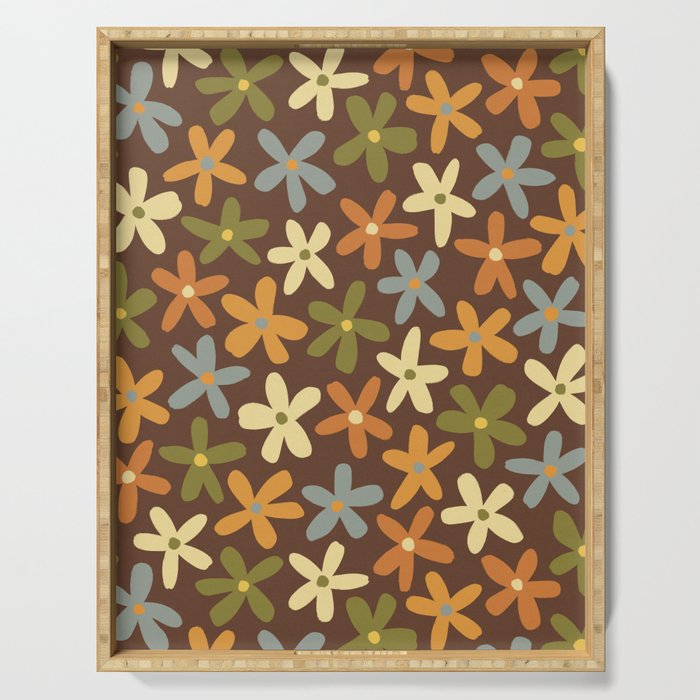 Tiny Flower Pattern #2 Serving Tray Gallery Image 1