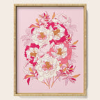 Pink flowers of peonies Serving Tray Gallery Image 1