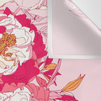 Pink flowers of peonies Wall Tapestry Gallery Image 3