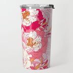 Pink flowers of peonies Travel Mug Gallery Image 2