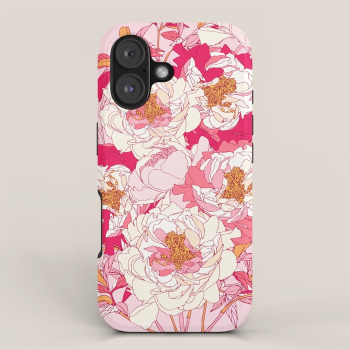 Pink flowers of peonies iPhone Case Gallery Image 1