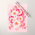 Pink flowers of peonies Wrapping Paper Gallery Image 1