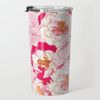 Pink flowers of peonies Travel Mug Gallery Image 3