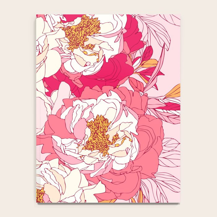Pink flowers of peonies Notebook Gallery Image 4