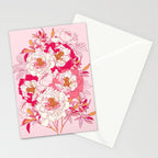 Pink flowers of peonies Stationery Card Gallery Image 2