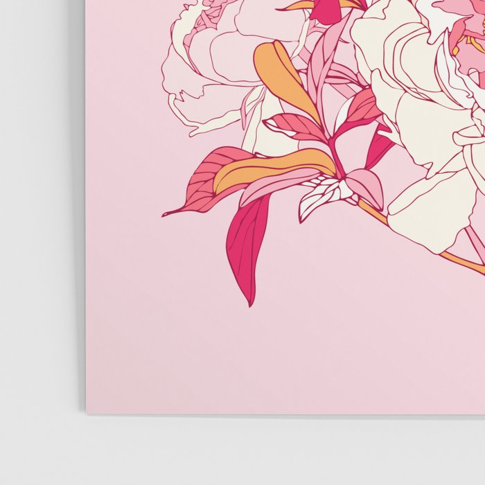 Pink flowers of peonies Poster Gallery Image 3