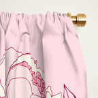Pink flowers of peonies Window Curtain Gallery Image 2