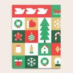 Christmas geometric mosaic art pattern Notebook Gallery Image 4