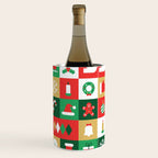Christmas geometric mosaic art pattern Wine Chiller Gallery Image 1